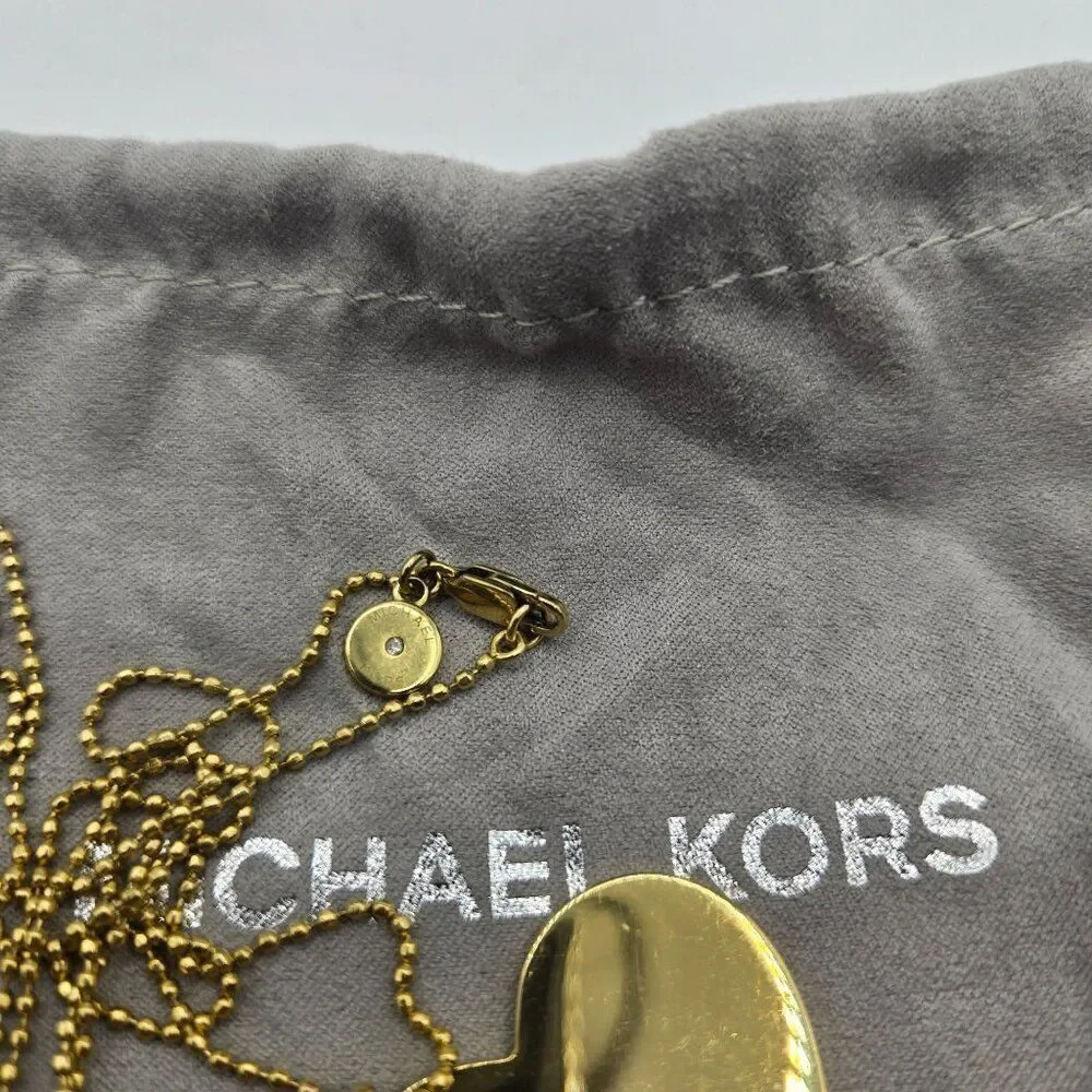 Michael Kors Gold-Tone Heart Pendant Necklace 30